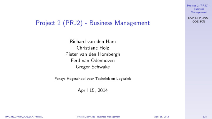 project 2 prj2 business management
