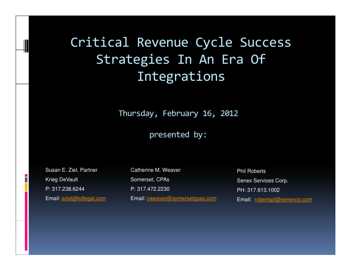 critical revenue cycle success strategies in an era of