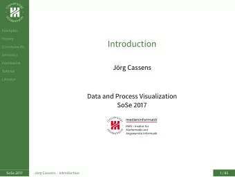 Introduction  Communicate  Semiotics  Framework  Jrg Cassens  Tutorial  Literatur  Data and