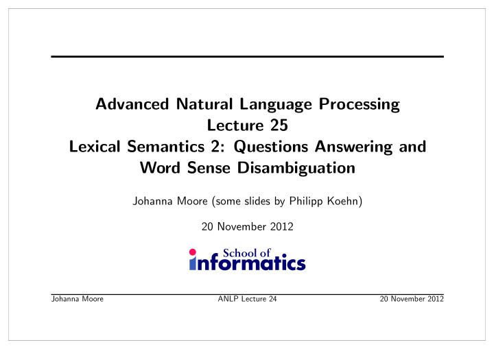 advanced natural language processing lecture 25 lexical
