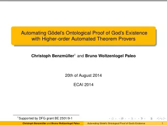 Automating Gdels Ontological Proof of Gods Existence  with Higher-order Automated Theorem