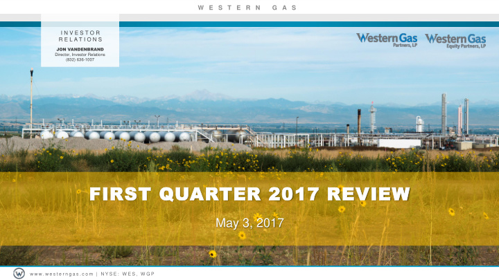 first quarter 2017 review