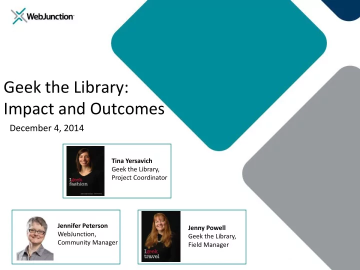 geek the library impact and outcomes
