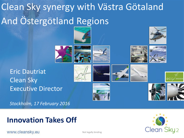 clean sky synergy with v stra g taland and sterg tland