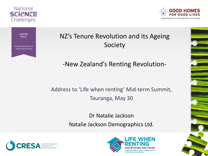 nz s tenure revolution and its ageing society new zealand