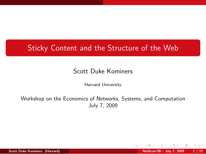sticky content and the structure of the web