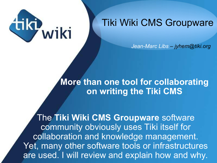 tiki wiki cms groupware