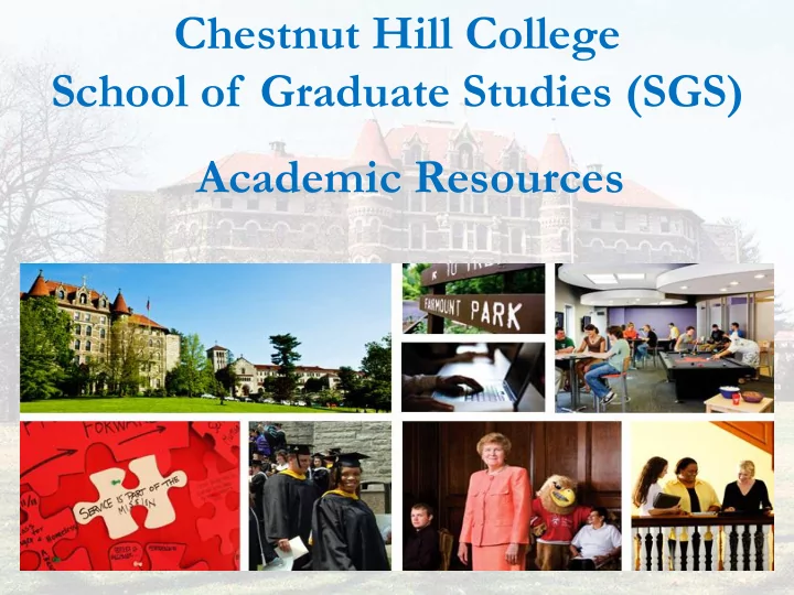 school of graduate studies sgs