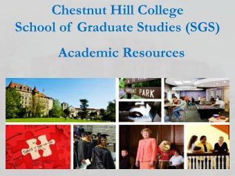 School of  Graduate Studies (SGS)  Academic Resources  Table of  Contents  Welcome  Contact