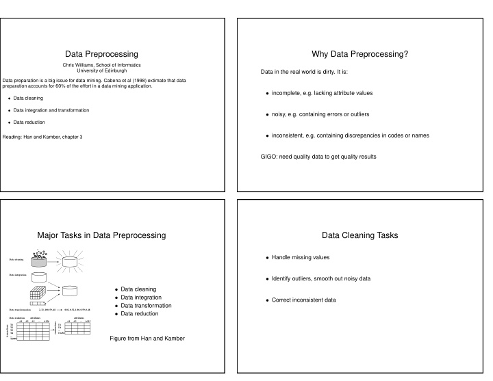 data preprocessing why data preprocessing