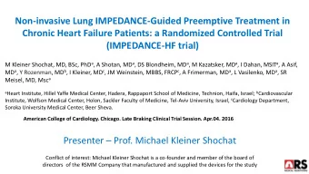 Non-invasive Lung IMPEDANCE-Guided Preemptive Treatment in  Chronic Heart Failure Patients: a