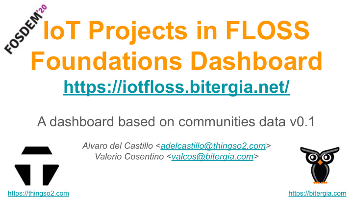 iot projects in floss foundations dashboard