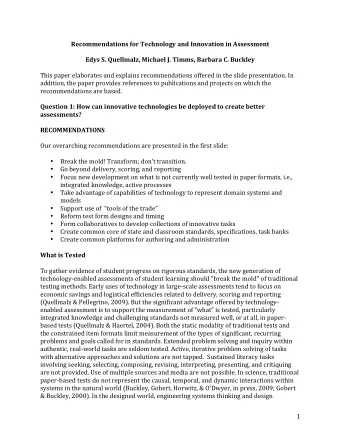 RecommendationsforTechnologyandInnovationinAssessment