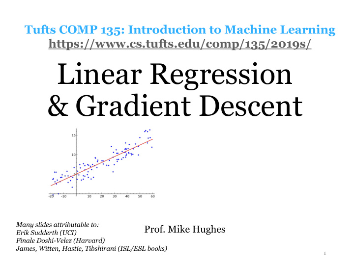 linear regression gradient descent
