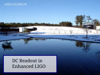 Title  LIGO-G1100174  DC Readout in  Enhanced LIGO  1  Enhanced LIGO   Try out Advanced LIGO