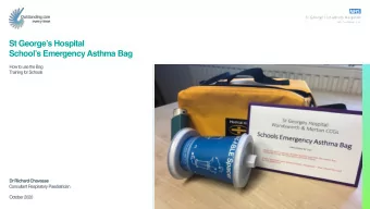 St Georges Hospital  Schools Emergency Asthma Bag How to use the Bag   Training for