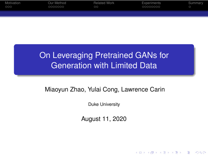 on leveraging pretrained gans for generation with limited