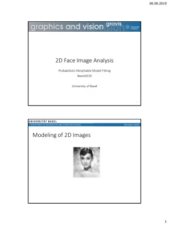 2D Face Image Analysis  Probabilistic Morphable Model Fitting  Basel2019  University of Basel  1