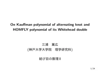 On Kauffman polynomial of alternating knot and  HOMFLY polynomial of its Whitehead double