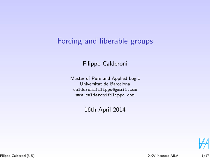 forcing and liberable groups
