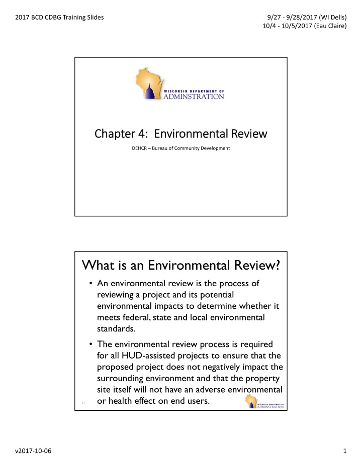 what is an environmental review