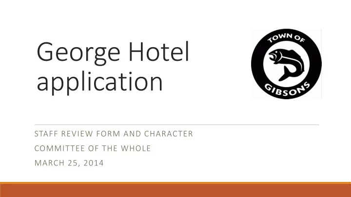 george hotel