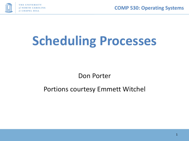 scheduling processes