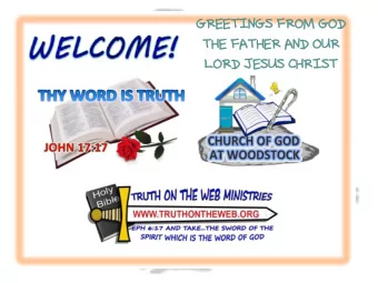 LORD  RD JESUS  US CHRI  RIST  ST Kenneth M. Hoeck  www.totw.org  Truth On The Web Ministries