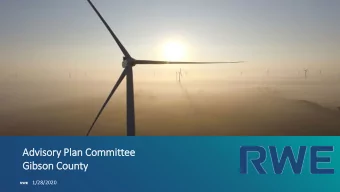 Advi  visory Pl  Plan C  Committee  Gibson C  County  1/28/2020  Agenda  Thank You  Zoning