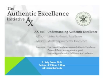 R. Kelly Crace, Ph.D.  R. Kelly Crace, Ph.D.  College of William &amp; Mary  College of William