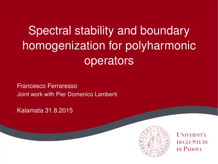 spectral stability and boundary homogenization for