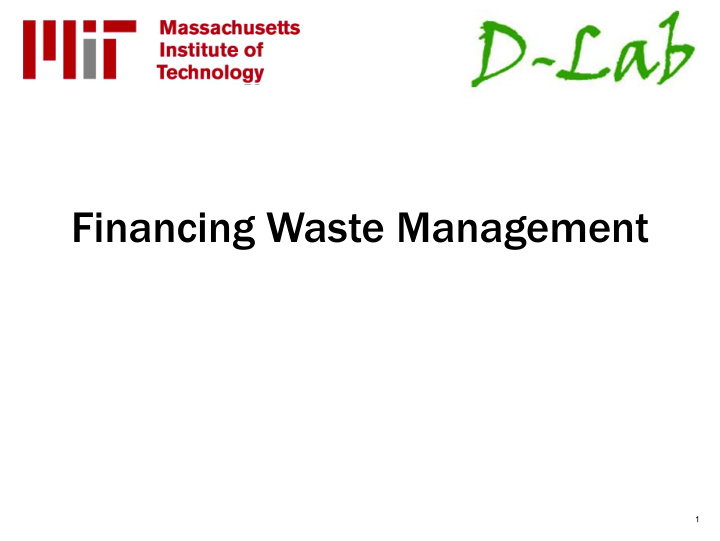 financing waste management