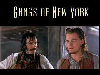 Gangs of New York  Joseph  April 20th - Sept 21st  a new sermon series - jealousy, betrayal,