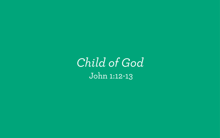 child of god