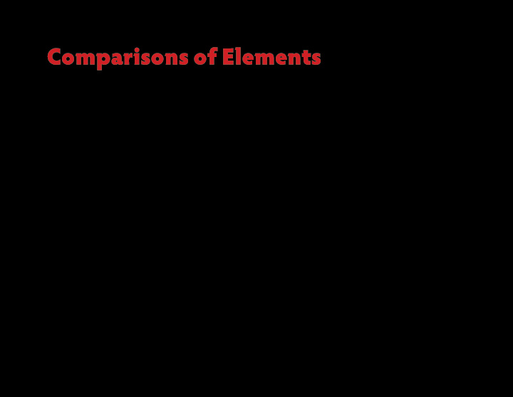 comparisons of elements