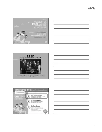 ESSA  Every Student Succeeds Act  Finding ways to help every child succeed is not just your