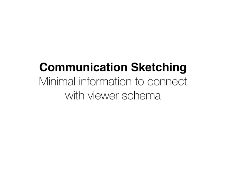 communication sketching minimal information to connect