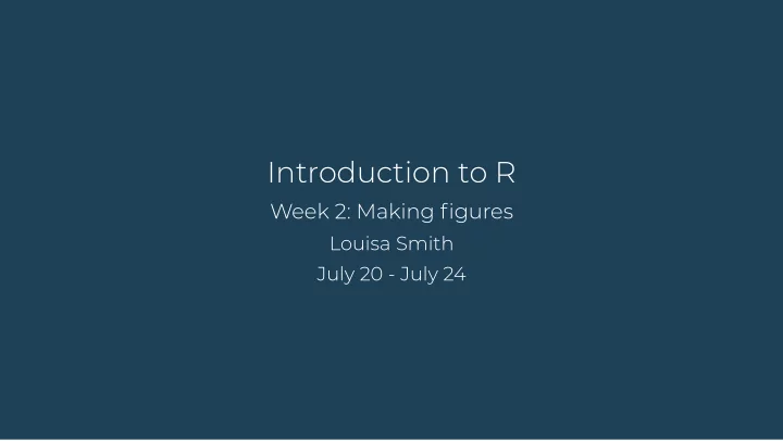introduction to r