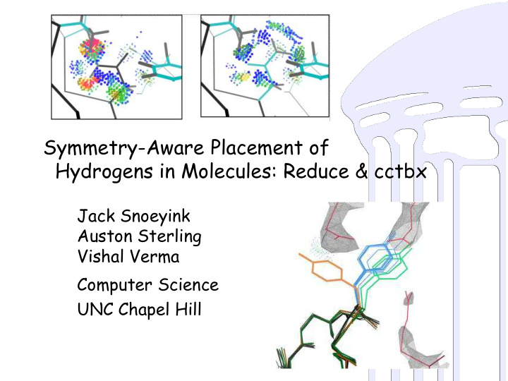 symmetry aware placement of hydrogens in molecules reduce