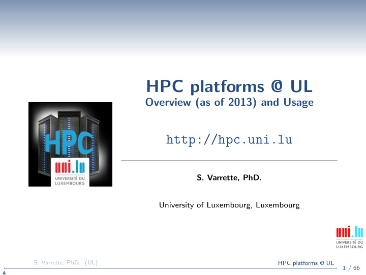 hpc platforms ul