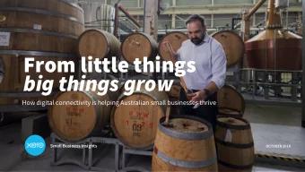 From little things  big things grow  How digital connectivity is helping Australian small