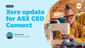 ' Xero update  for ASX CEO  Connect  Steve Vamos Chief Executive O ffj cer  Orenda Tribe | United