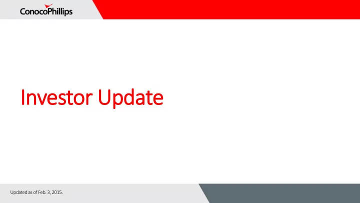 investo tor u update te