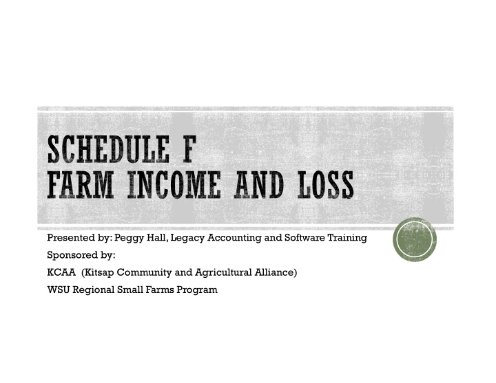 presented by peggy hall legacy accounting and software