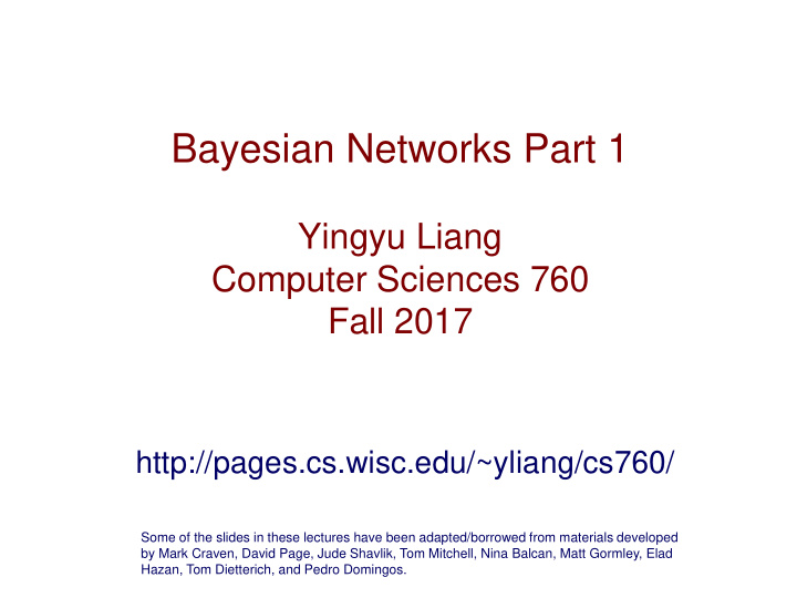 bayesian networks part 1