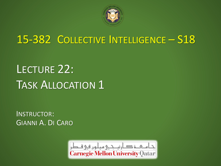 l ecture 22 t ask a llocation 1