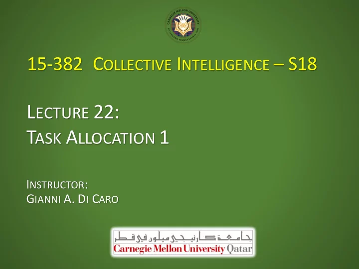 l ecture 22 t ask a llocation 1