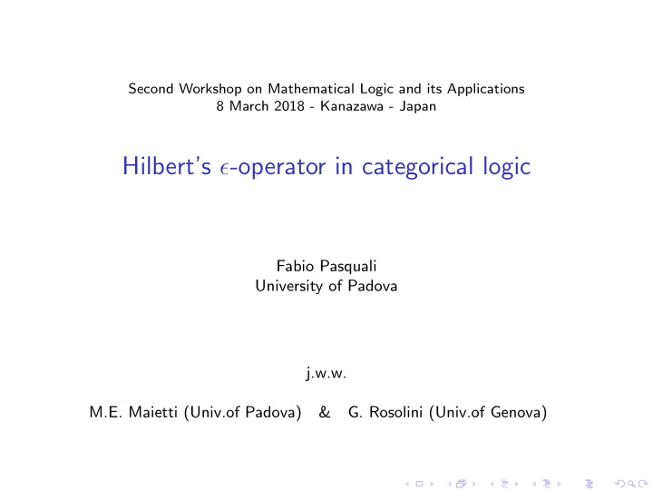 hilbert s operator in categorical logic