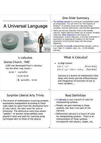 A Universal Language  A Universal Language  Scheme. It contains terms and rules describing