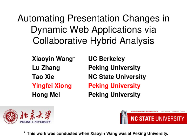 dynamic web applications via